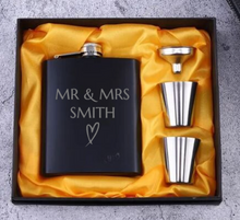 Load image into Gallery viewer, Whisky Flask Wedding Set
