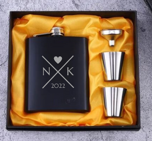 Whisky Flask Wedding Set