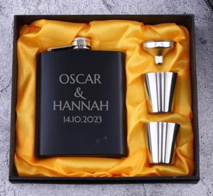 Whisky Flask Wedding Set