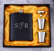 Load image into Gallery viewer, Whisky Flask Wedding Set
