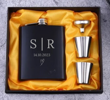 Load image into Gallery viewer, Whisky Flask Wedding Set
