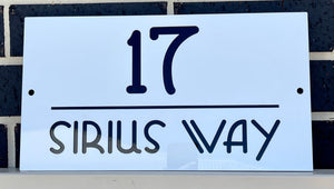 House Number & Street Sign